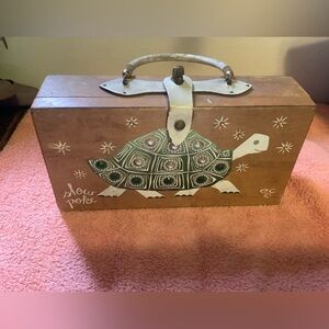 Vintage Wooden Box: The Original Box Bag by Collin’s of Texas 1963